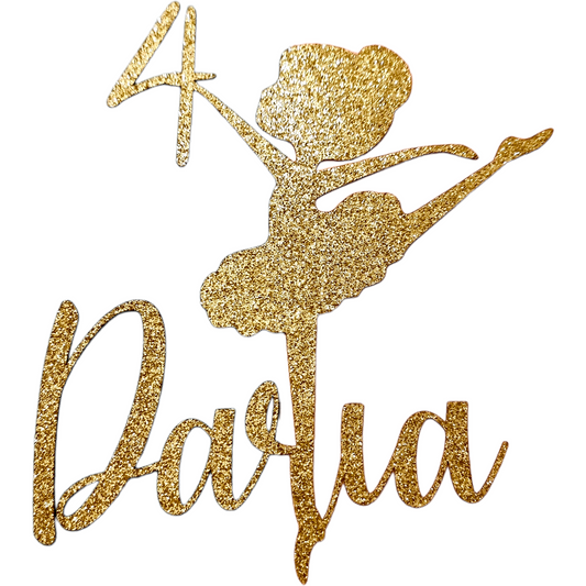 Wunschtopper Ballerina mit Name&Zahl