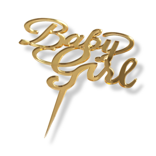 Acryltopper - Baby Girl Gold