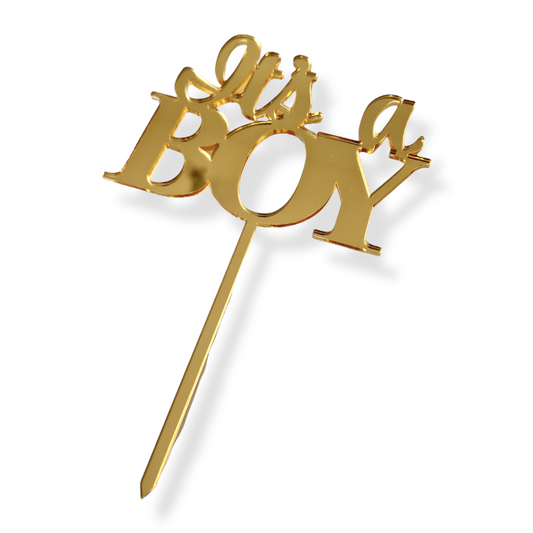 Acryltopper "it's a BOY" Gold