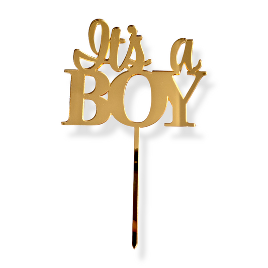Acryltopper "it's a BOY" Gold
