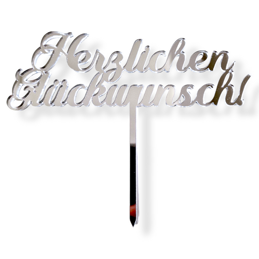 Acryltopper "Herzlichen Glückwunsch"