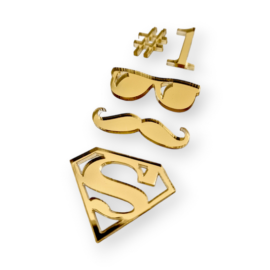 Acryl Charm Set "Superhero" 5 teilig