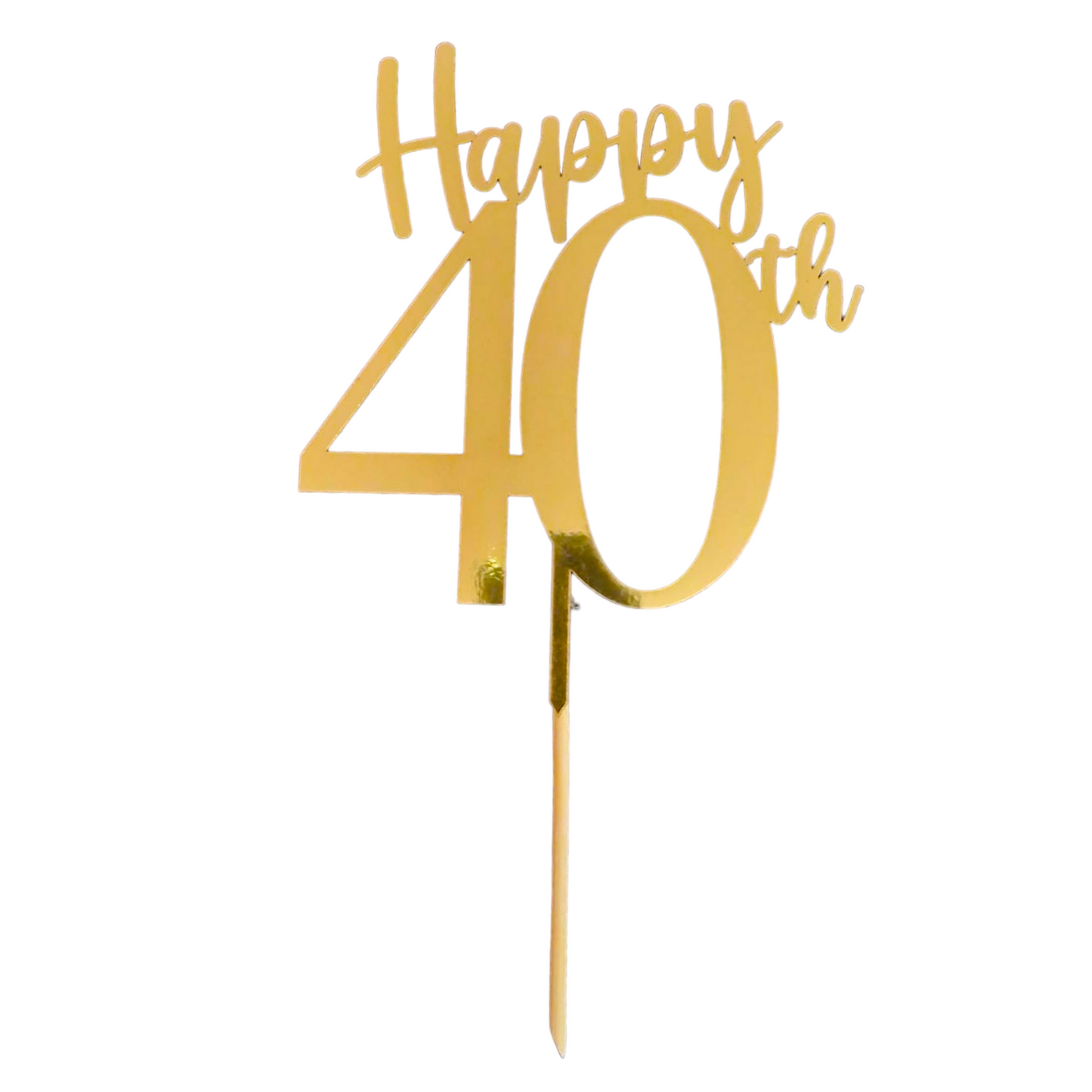 Papiertopper Gold Glanz Happy 40th