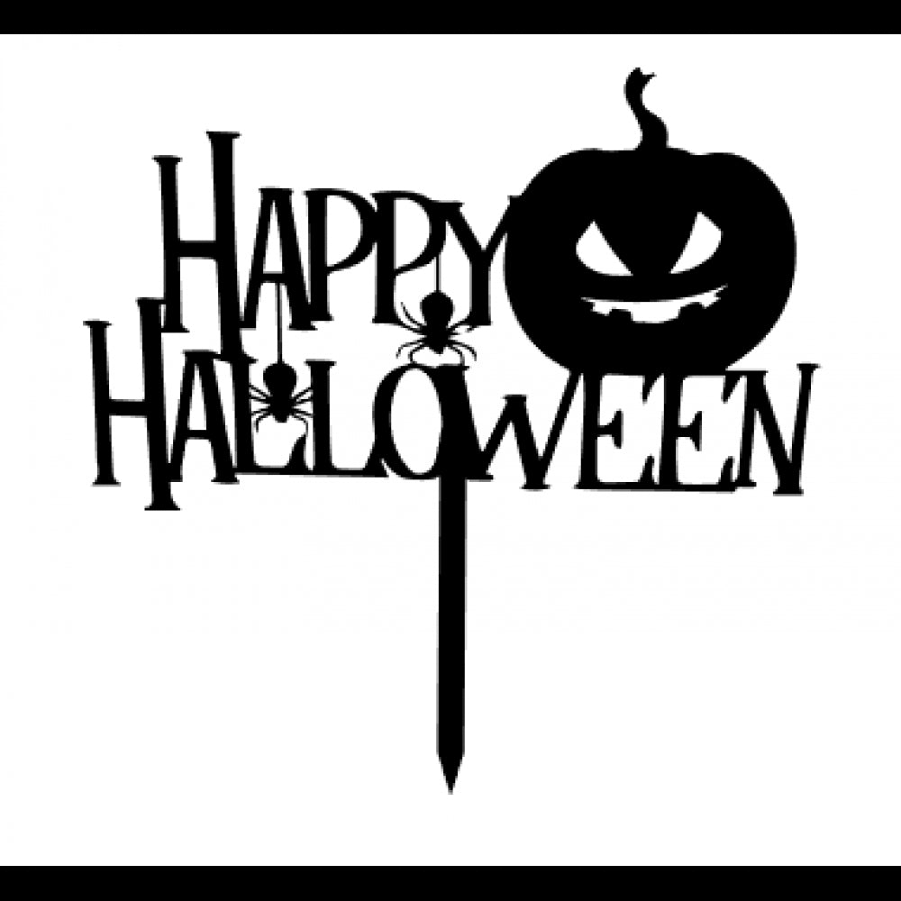 Acryltopper - Halloween Pumpkin Schwarz