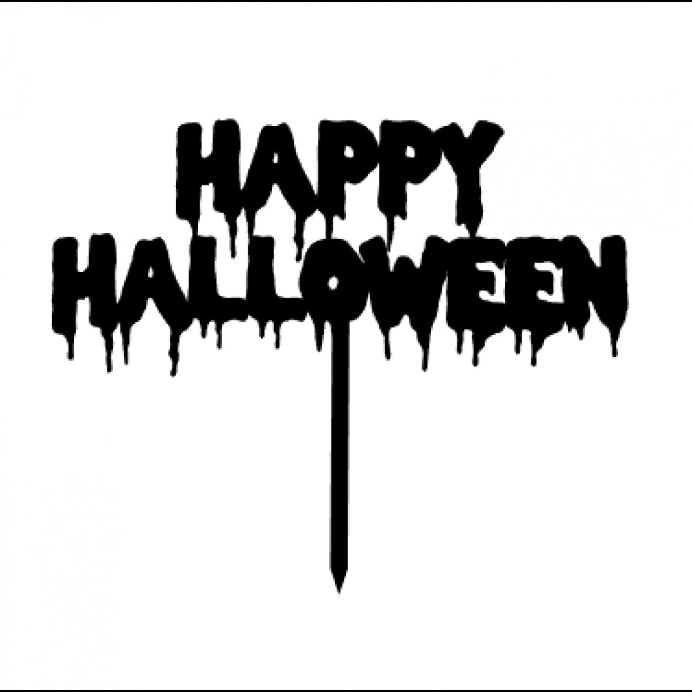 Acryltopper Halloween Spooky Schwarz