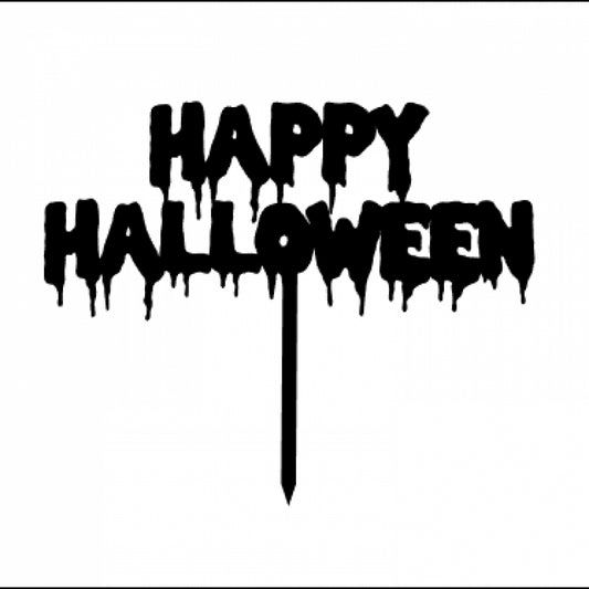 Acryltopper Halloween Spooky Schwarz