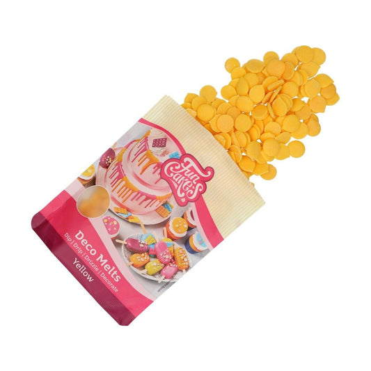 Funcakes Deko Melts - Gelb 250 gr. MHD 02/25