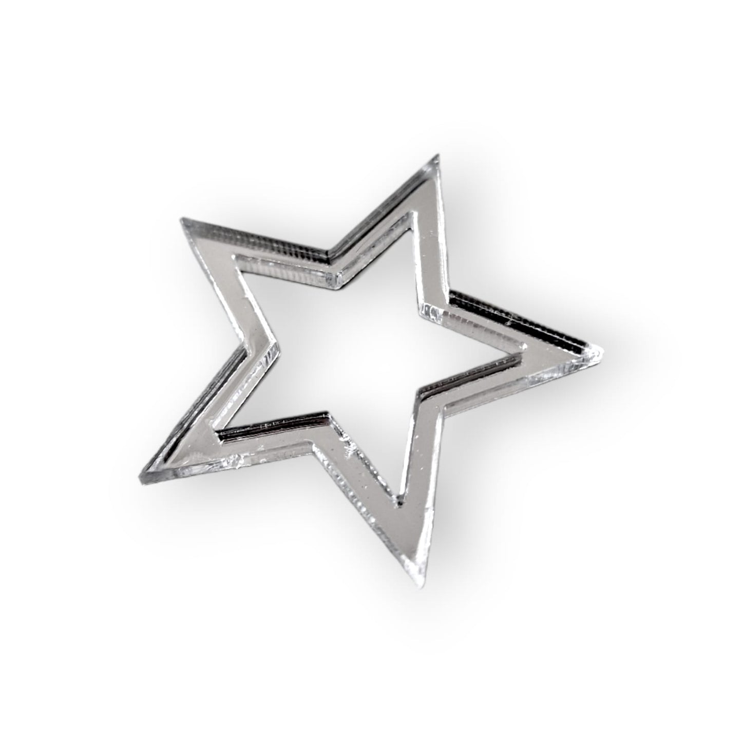 Acryl Charm Stern Silber