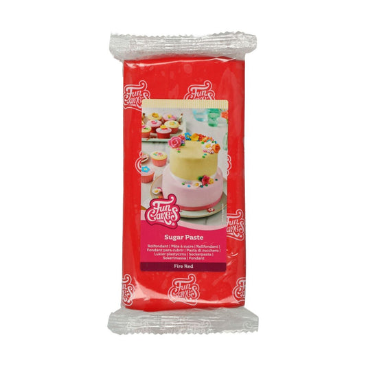 Funcakes Rollfondant - Fire Red 1kg MHD 05/25