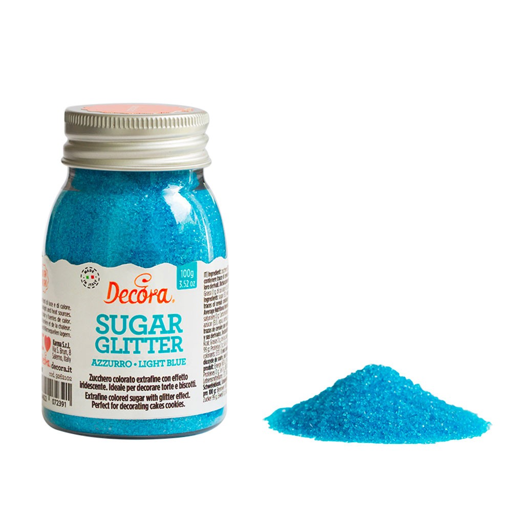 Decora Glitzerzucker Hellblau 100gr.