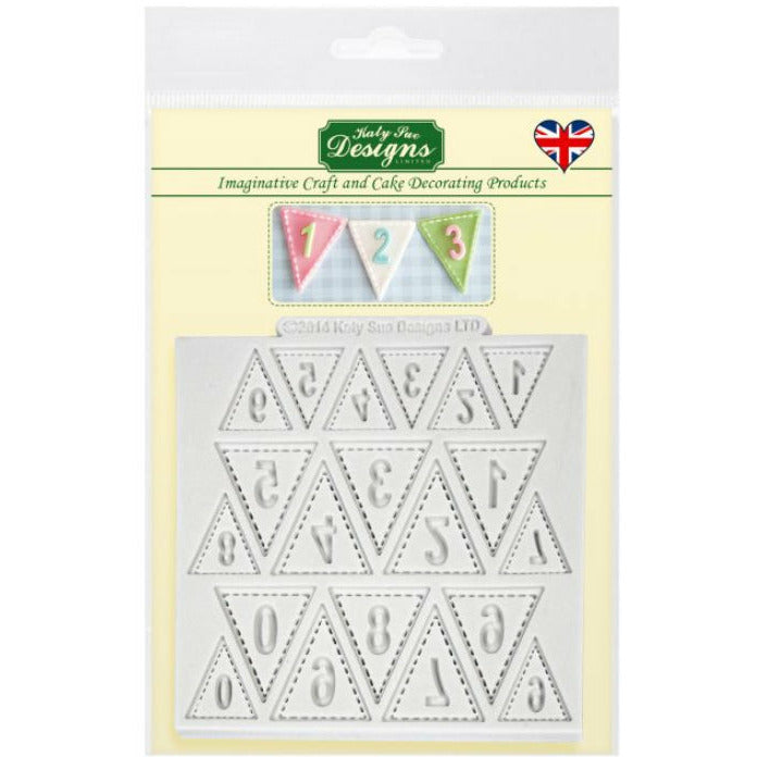 Katy Sue Silikonform - Bunting Numbers