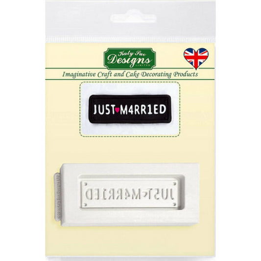 Katy Sue Silikonform - Just Married Car Plate (Kennzeichen)