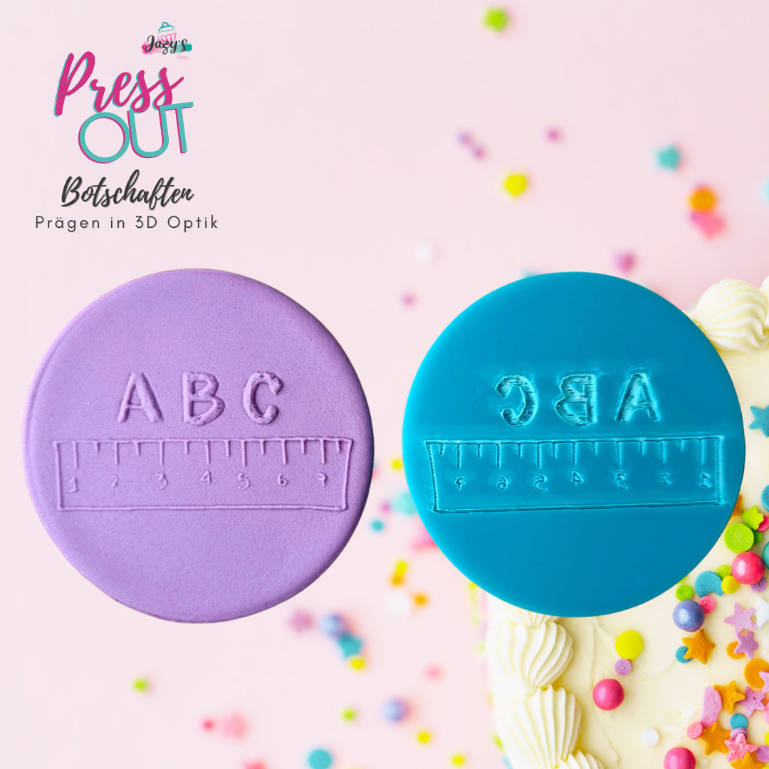 Press Out Cookie Stamp ABC & Lineal