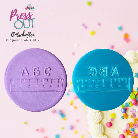 Press Out Cookie Stamp ABC & Lineal