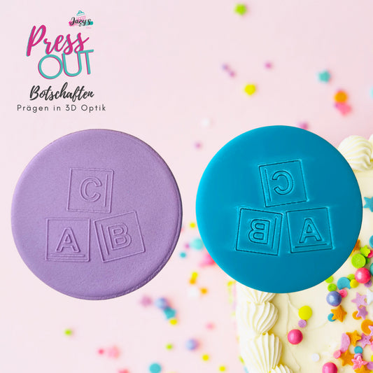 Press Out Cookie Stamp ABC Würfel