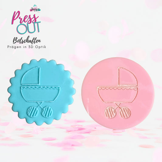Press Out Cookie Stamp Kinderwagen