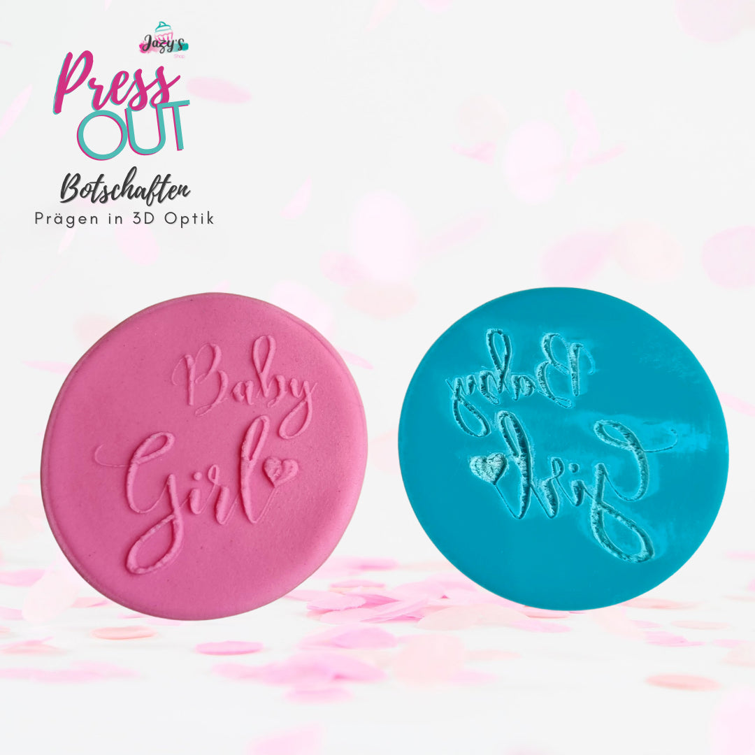 Press Out Cookie Stamp "Baby Girl"