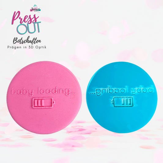 Press Out Cookie Stamp "baby loading"