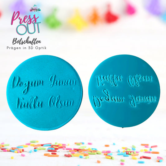 Press Out Cookie Stamp "Dogum Günün Kutlu Olsun"