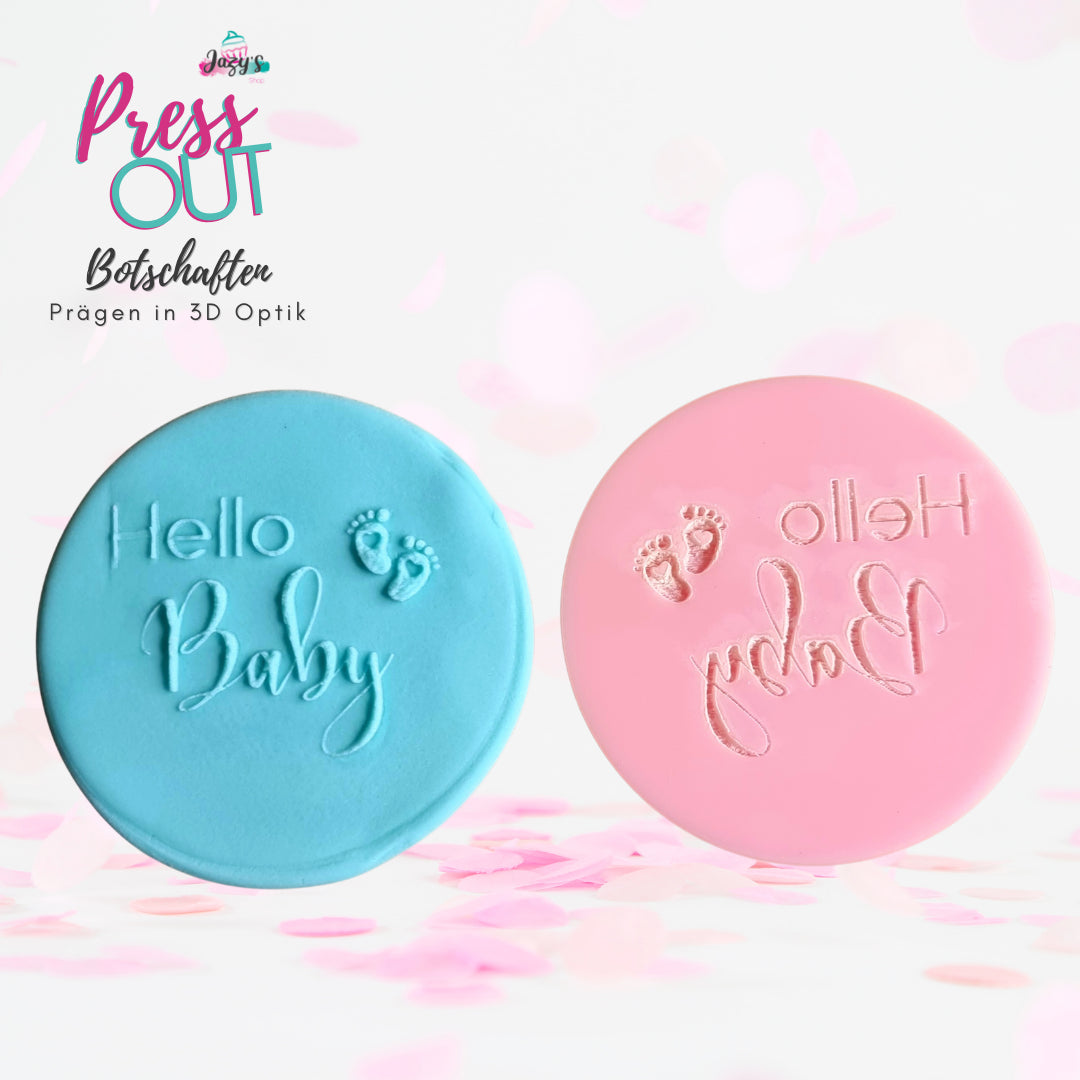 Press Out Cookie Stamp "Hello Baby"