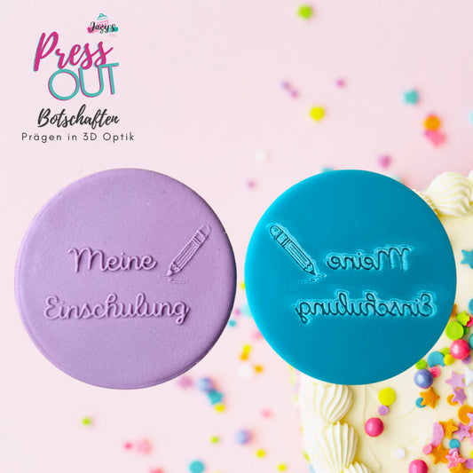 Press Out Cookie Stamp "Meine Einschulung"
