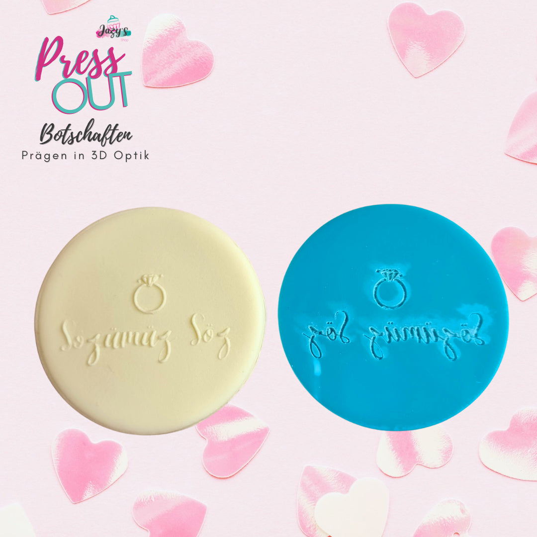 Press Out Cookie Stamp "Sözümüz Söz"