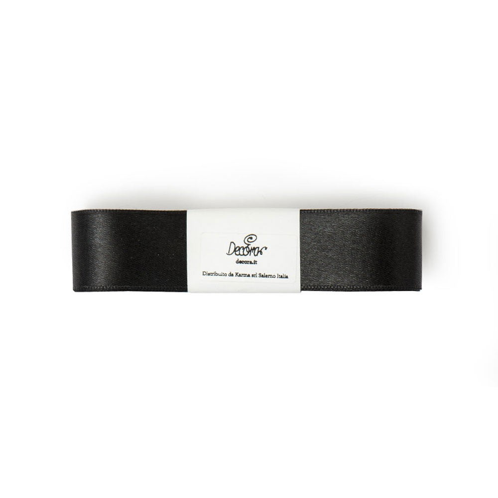 Satin Band Schwarz 15mm x 5m