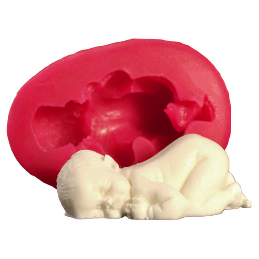 Silikonform - Schlafendes Baby 6 cm