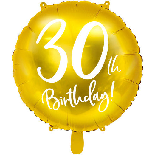 Folienballon 30 Gold 45cm