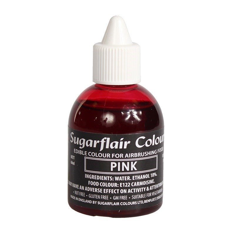 Sugarflair Airbrush Farbe - Pink 60 ml MHD 12/26