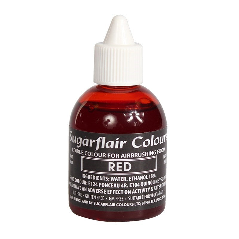 Sugarflair Airbrush Farbe - Rot 60 ml