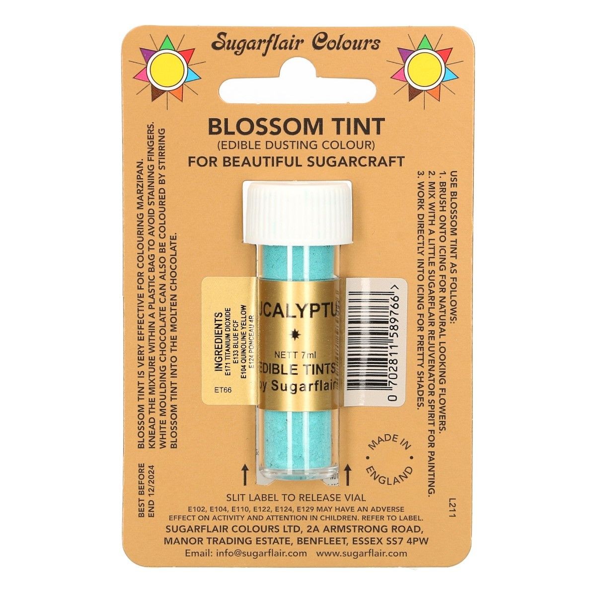 Sugarflair Puderfarbe matt - Eucalyptus 7ml MHD 12/27
