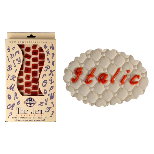 The Jem Buchstaben Stempel ITALIC Set/64 tlg.