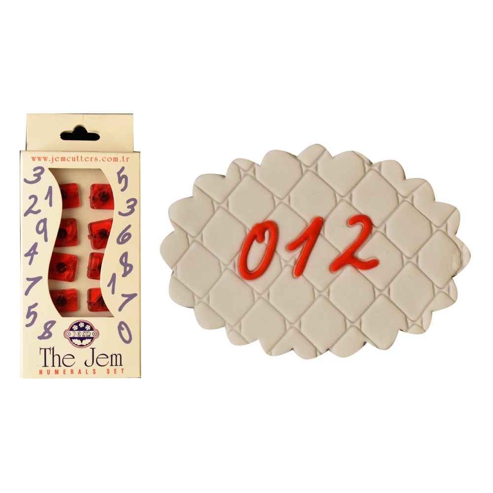 The JEM Zahlen Ausstecher/Präger Set ITALIC