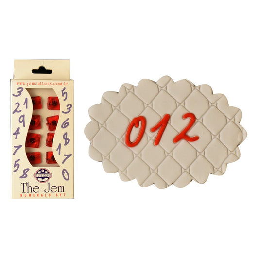 The JEM Zahlen Ausstecher/Präger Set ITALIC