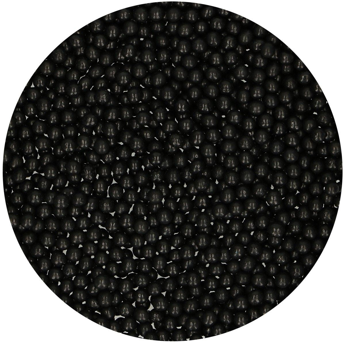 Funcakes Zuckerperlen Shiny Schwarz 80 gr.