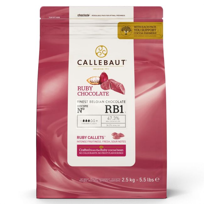 Callebaut Belgische Schokolade Ruby 2,5 kg