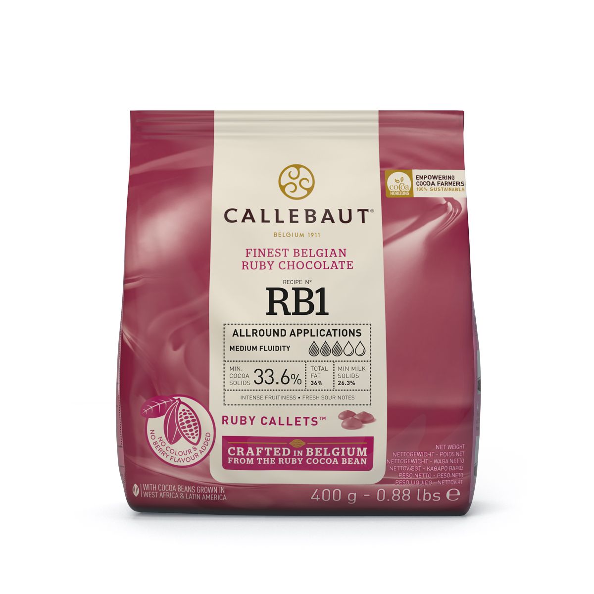 Callebaut Belgische Schokolade Ruby 400gr.