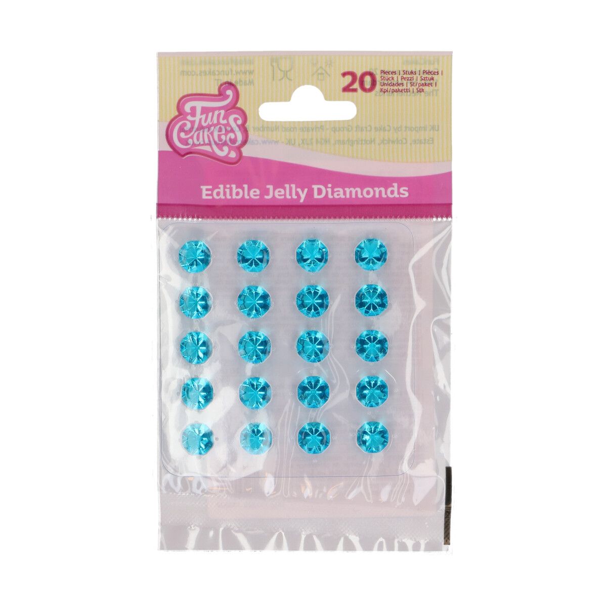 Funcakes Essbare Diamanten Blau/20Stk. MHD 11/24