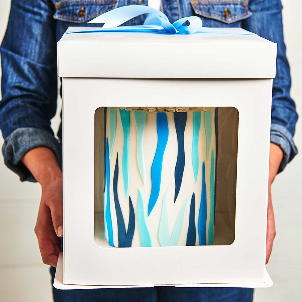 Tortenbox mit Fenster Stark & Hoch 30,5x30,5x34,5 cm