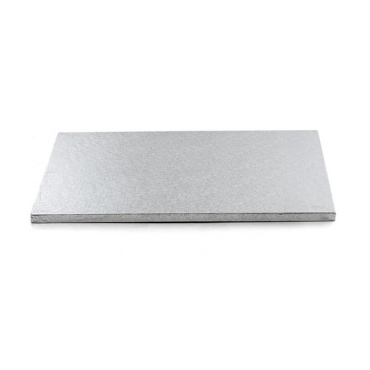 Cake Drum Rechteckig Silber 40x30cm