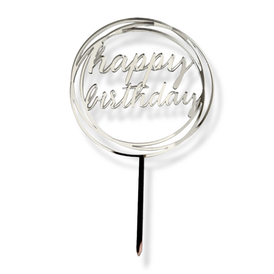 Happy Birthday Caketopper Circle