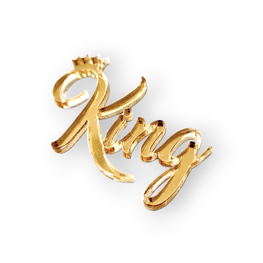 Mini Acryl Charm King Gold