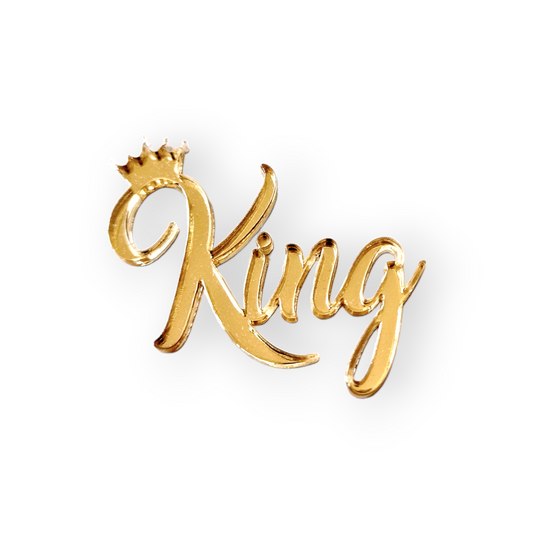 Mini Acryl Charm King Gold