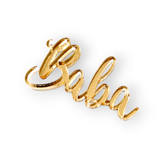 Mini Acryl Charm Baba Gold