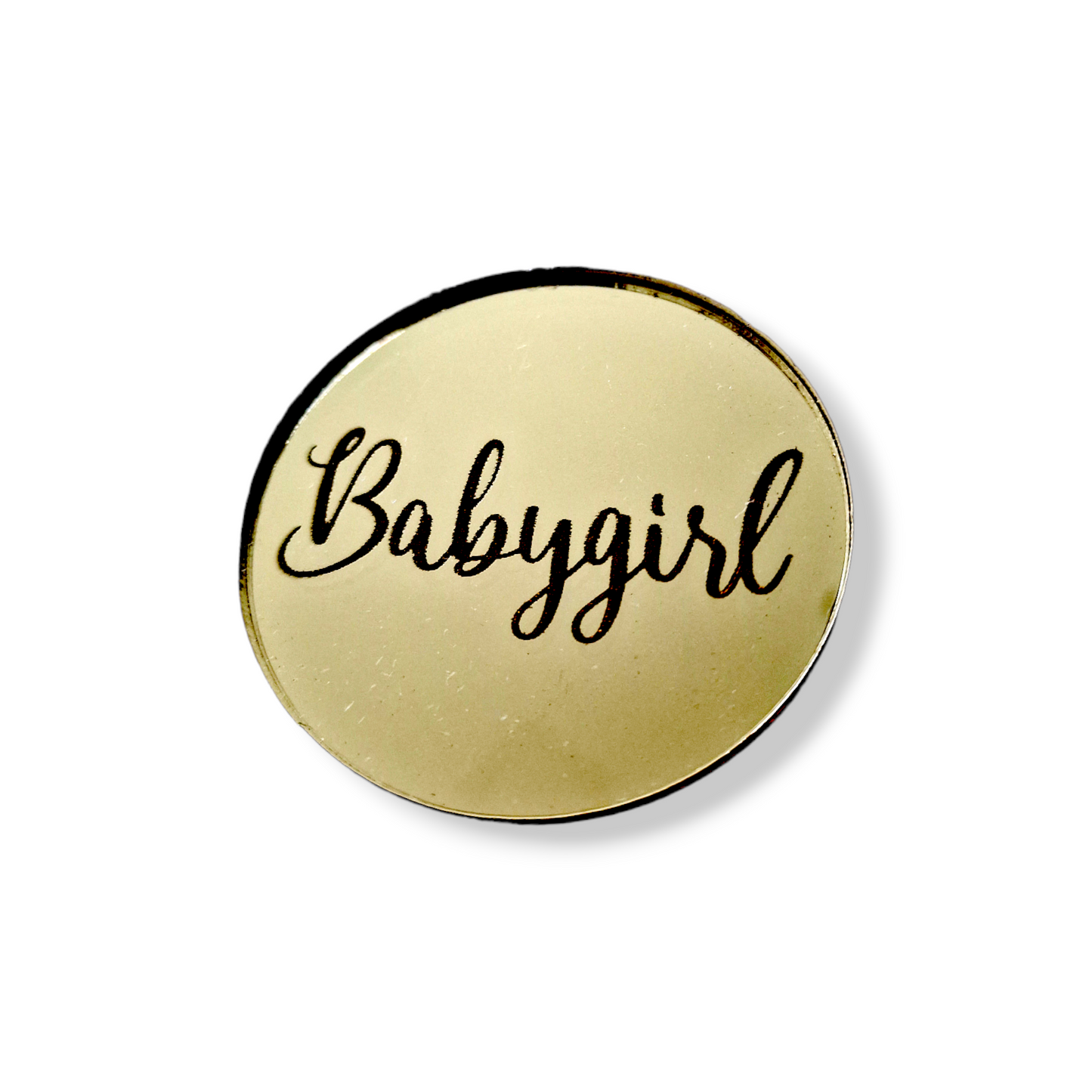 Acryl Plakette Babygirl Gold