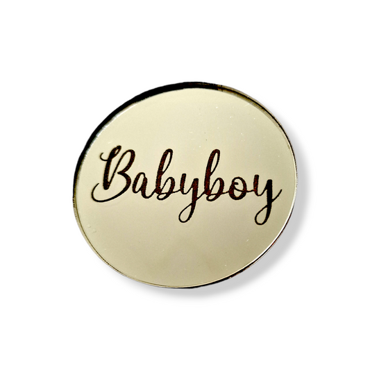 Acryl Plakette Babyboy Gold