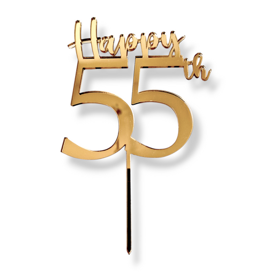 Acryltopper - Happy 55th Gold