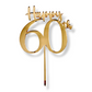 Acryltopper - Happy 60th Gold