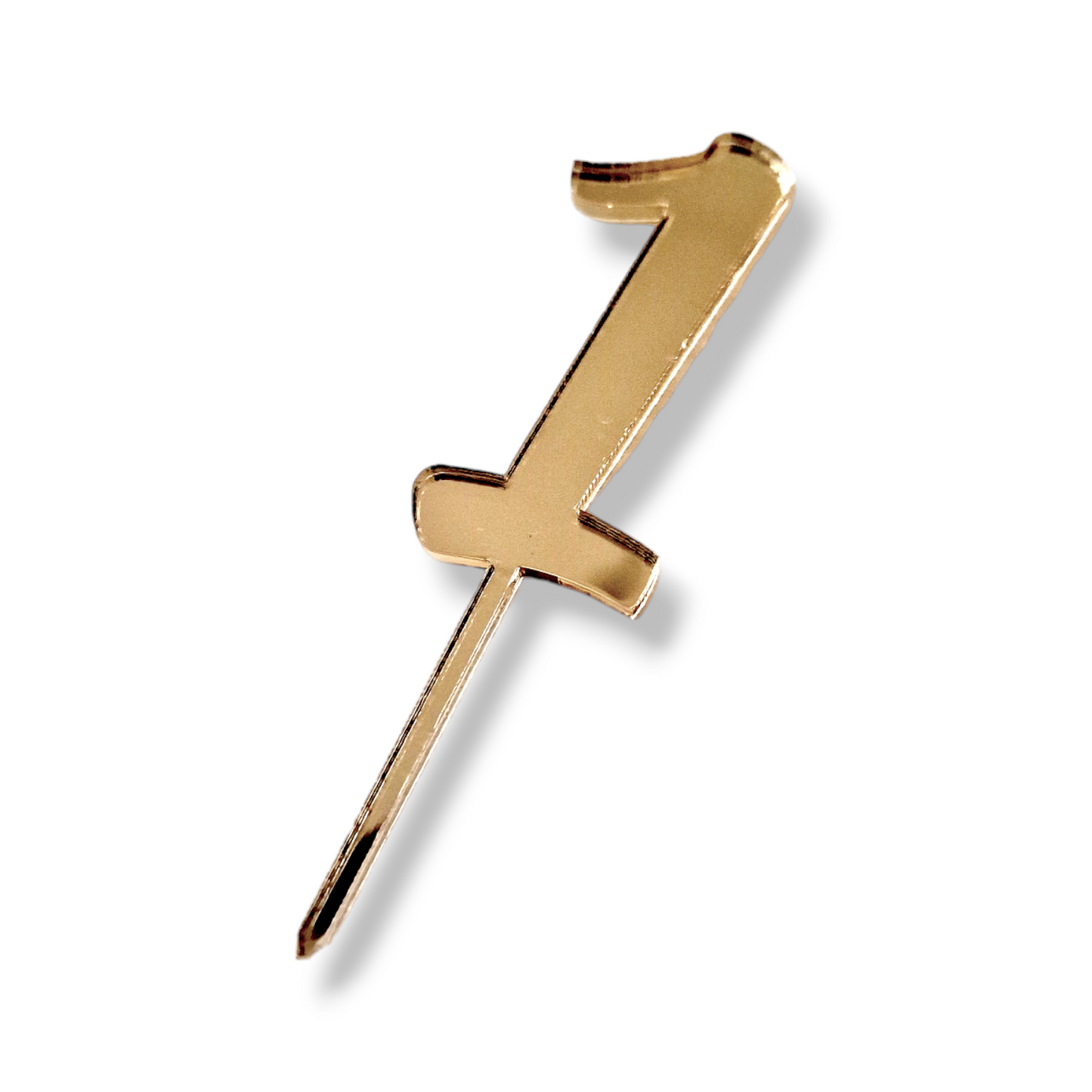 Cake Topper - Klein Gold - Zahl 1